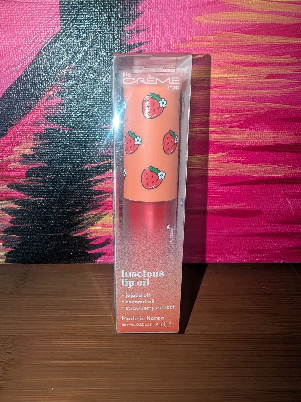 The Crème Shop Luscious Lip Oil - Peach Strawberry Shine